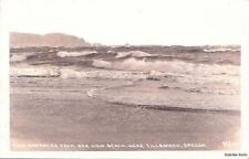  Postcard RPPC Breakers from Bar view Beach Tillamook OR picture