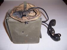 Vintage WWII MILITARY FIELD PHONE US Army Radio With Canvas Case TS-9-AL picture