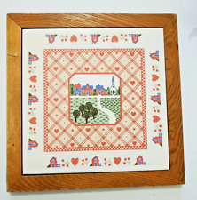 Tile Trivet Wall Decor Raintree Limited Heart & Home Collection Wood Frame Japan picture
