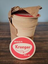 Krueger Beer Sleeve Of Coasters 1960s Approximately 70 Vintage Newark NJ picture