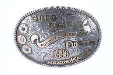 Large Sterling Horse ShowTrophy Buckle Gold Coast Futurity Open Championship 199 picture
