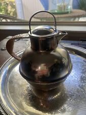 Vintage International Silver Teapot Wicker Handle Creamer Country decor Rare picture