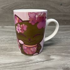 Pink Floral Mani The Lucky Cat The Aird Group Ceramic Coffee Tea Mug picture