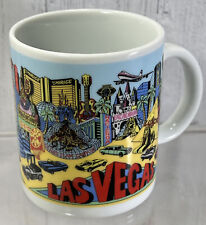 Vintage Las Vegas Strip Coffee Mug 1993 Mirage Maxim Tropicana Caesars NOS picture