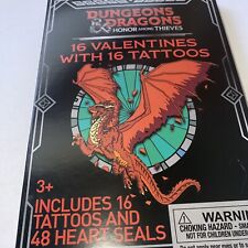 Dungeons Dragons Valentines Day Classroom Exchange Cards 16 Count with Tattoos picture