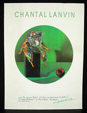 Chantal Lanvin Poster Signed To Restaurant La Galerie Villeneuve On Lot picture