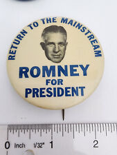 Vintage Button 1968 George Romney Button President Campaign Pin Badge Pinback picture