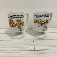 Vtg Rare Bally Midway Employee Thank You Pac-Man And Ms. Pac-Man Stein Mug Set  picture