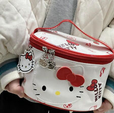 Cute Girl Red Hello Kitty Bow Cosmetic Bag Makeup Case Travel Organizer Handbag picture