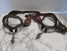Set of 2 Vintage Working Cowboy Saddlery Spurs with Leather Straps picture