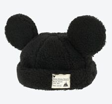 Japan Tokyo Disney Resort Ears Mickey limited Fluffy Winter Cap Hat Black picture