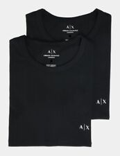 Armani Exchange Men's  2-Pack Logo Crewneck T-Shirt Black Size S picture