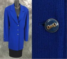 BEAUTIFUL St John collection jacket knit blue suit blazer size 16 picture