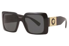 Versace VE 4405 GB1/87 Black Plastic Rectangle Sunglasses Grey Lens picture