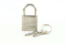 Prada Rare Silver Logo Padlock and Key Lock Cadena Set 219pr55 picture