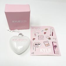 Kylie Skin Heart Shaped Holiday Bauble Ornament White Sparkle 2020 & Stickers picture