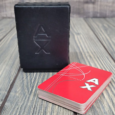Vintage Armani Exchange Promo Playing Cards with Black Leather Case Complete EUC picture