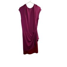 Narciso Rodriguez Designation Color Block Dress Mulberry Red Women Size Small picture