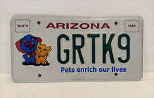 ARIZONA Vanity License Plate - GRTK9 - Pets enrich our lives, Great K9 picture