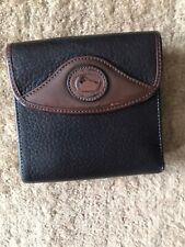 Vintage Dooney & Bourke Large Credit Card Wallet Kiss Lock Coin Purse Tan Brown picture