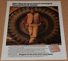 1989 Print Ad Slim Henderson hasn't changed his pants in 31 years Carhartt man  picture