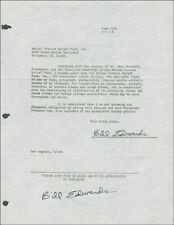 BILL EDWARDS - DOCUMENT SIGNED CIRCA 1946 picture