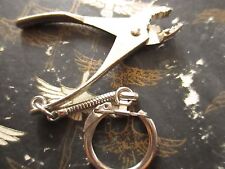 TRUE VINTAGE 7os Mini Pliers mechanic KEYRING/KEYCHAIN/FOB   picture