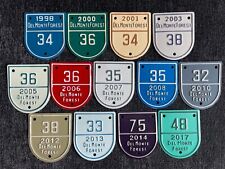 LOT OF 13 RARE LOW NUMBERS Del Monte Forest Pebble Beach Auto Plate Gate Badge picture