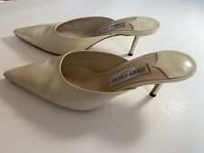 Jimmy Choo Ivory/White Leather mule, Size 38.5 (US 7.5) picture