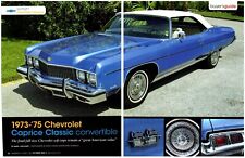 1973 Chevrolet Caprice Classic Convertible 2 Page Print Centerfold 8x11