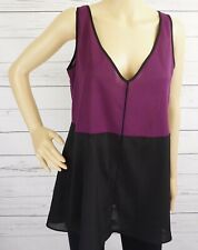 Narciso Rodriguez Design Nation Top Womens Small S V-Neck Sleeveless Sheer  picture