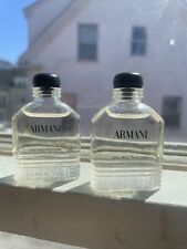 Vintage ARMANI Eau Pour Homme Cologne Miniature MEN'S ITALY Set Of 2 10ml Bottle picture