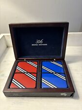 Brooks Brothers Twin Box Set Of Red/ Navy Bridge Playing Cards - Excellent Cond picture