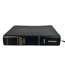 Zondervan NIV Study Bible Bonded Leather Black Christian Religious 2002 picture