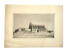 Etching Cathederal Palma Majorica by Robert Austin Antique Art picture