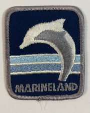 Vintage 1980s Marineland California Jumping Dolphin Patch Blue And Grey picture