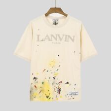 For Lanvin Embroidered T-Shirts Unisex Casual Street Short Sleeve picture