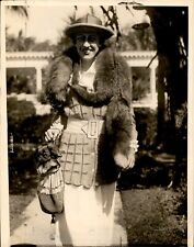 GA190 1917 Original Photo CLARA JAEGER Elegant Woman Carried Dog in Handbag picture