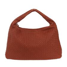 Auth BOTTEGA VENETA Medium Veneta Bag, Intrecciato 115654 Orange Leather Handbag picture