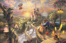 Kinkade Beauty and the Beast Poster Print 11x17 Lumiere Cogsworth Disney picture