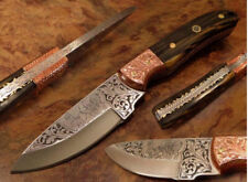 Luxury 100% Hand Engraved Hunting Camping EDC Knife, Holiday Gifts, Chrimas Gift picture