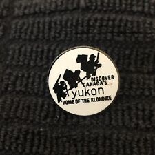 Discover Canada's Yukon Home Of The Klondike Vintage Enamel Lapel Pin picture
