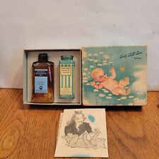 VINTAGE 1941 MENNEN BABY BOX ANTISEPTIC OIL , BORATED POWDER & Pamphlet Full picture