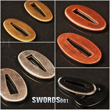 2 Pieces Brass Seppa Fittings For Japanese Samurai Sword Katana Wakizashi Tanto picture