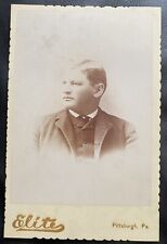 1890s Young Honus Wagner MLB Baseball HOF Elite Pittsburgh Rookie Cabinet Card picture