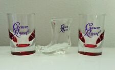 Crown Royal Whisky Promotional 4oz Acrylic Glasses + 1oz Boot Shot Glass picture