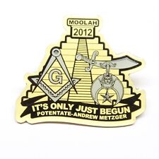 Moolah 2012 It's Only Just Begun Potentate Andrew Metzger Pin Masonic Pyramid picture