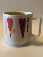 2016 STARBUCKS Hearts Mug Valentines Coffee Cup 12 oz Collectible picture