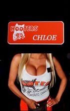 Hooters Uniform Chloe Name Tag Pin Back Dress Role Play Costume Accessory picture