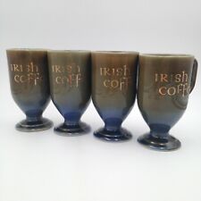 Wade Porcelain Irish Coffee Pedestal Mug Cup Made in Ireland  Set of 4 Vintage picture